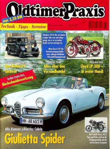 Deckblatt Oldtimer Praxis (08/2001)